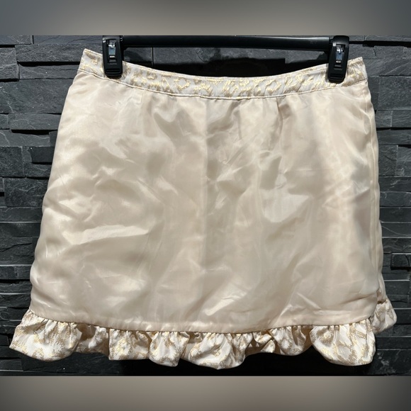 Lilly Pulitzer NWOT Leah Animal Print Bubble Hem Metallic Accent Mini Skirt sz12 - Picture 12 of 15
